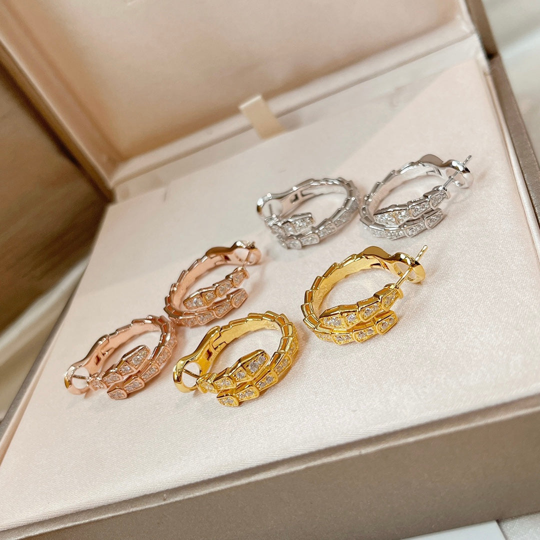 [Charm Aries Jewelry]SERPENTI EARRINGS DIAMOND
