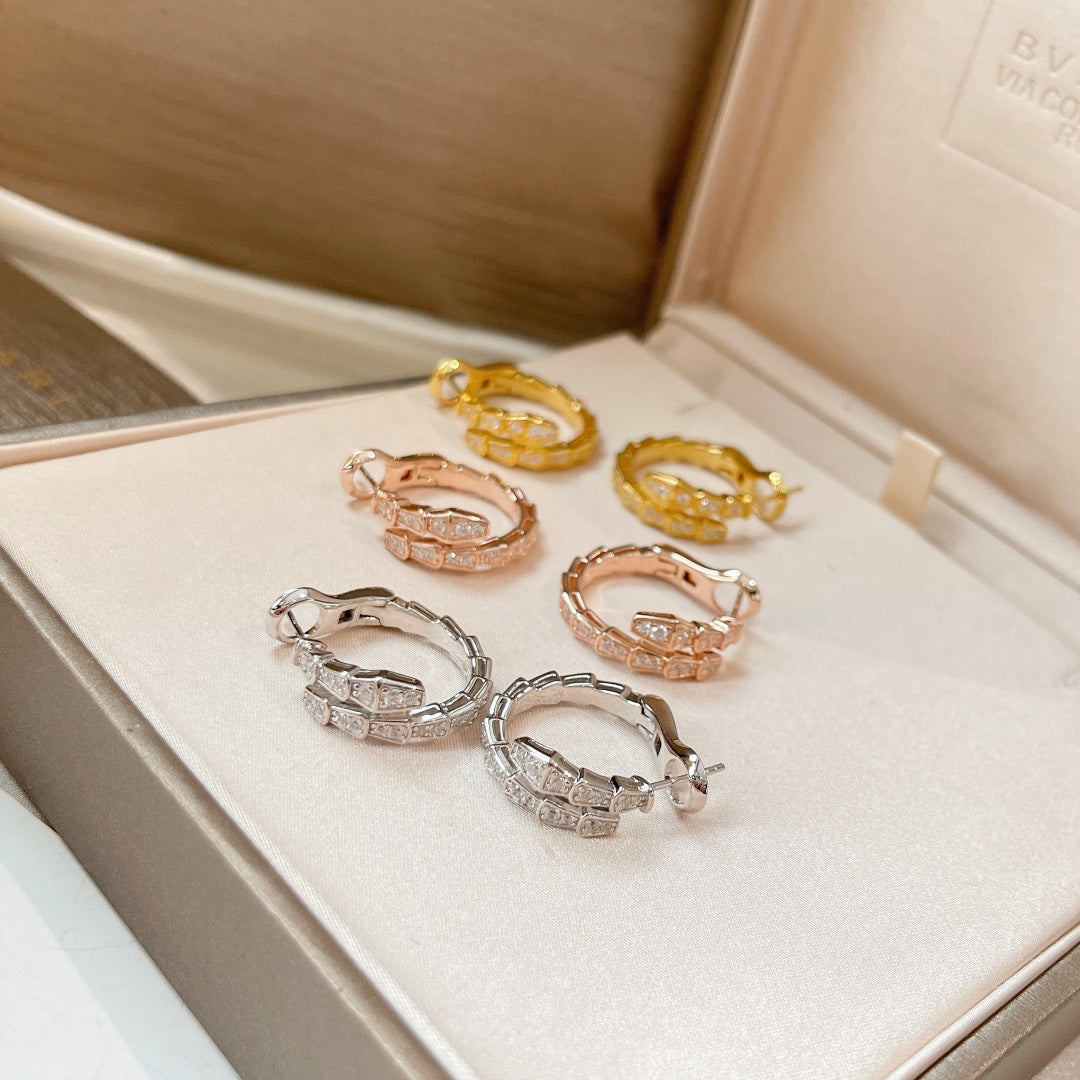 [Charm Aries Jewelry]SERPENTI EARRINGS DIAMOND