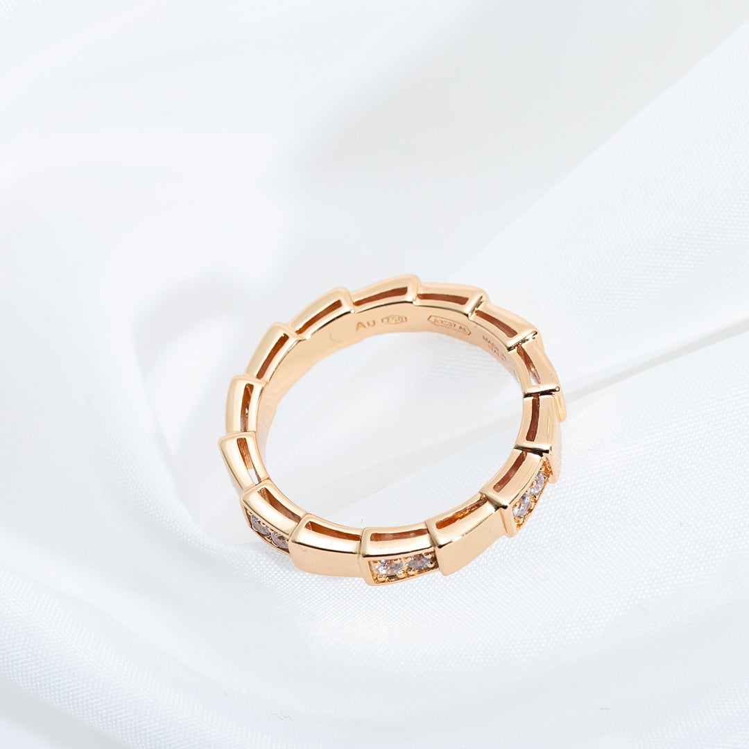 [Charm Aries Jewelry]SERPENTI RING PINK GOLD  3MM