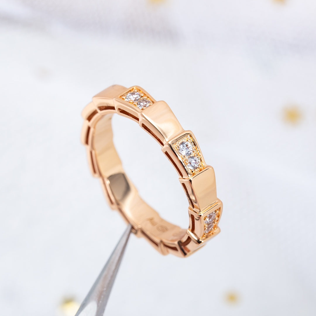 [Charm Aries Jewelry]SERPENTI RING PINK GOLD  3MM
