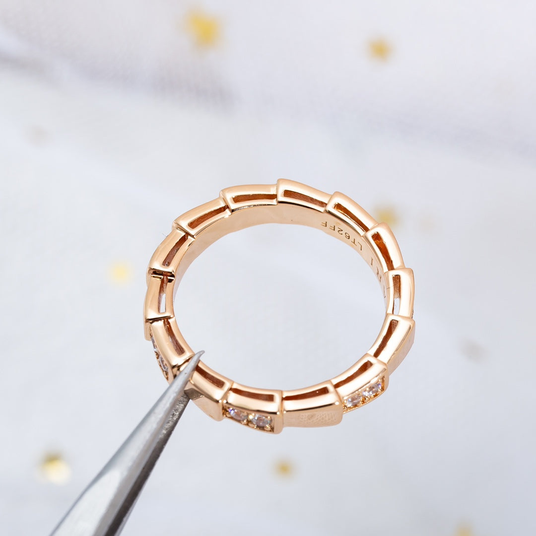 [Charm Aries Jewelry]SERPENTI RING PINK GOLD  3MM