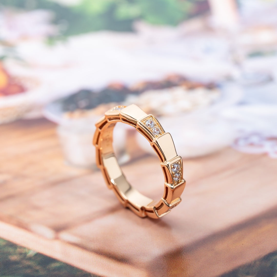 [Charm Aries Jewelry]SERPENTI RING PINK GOLD  3MM