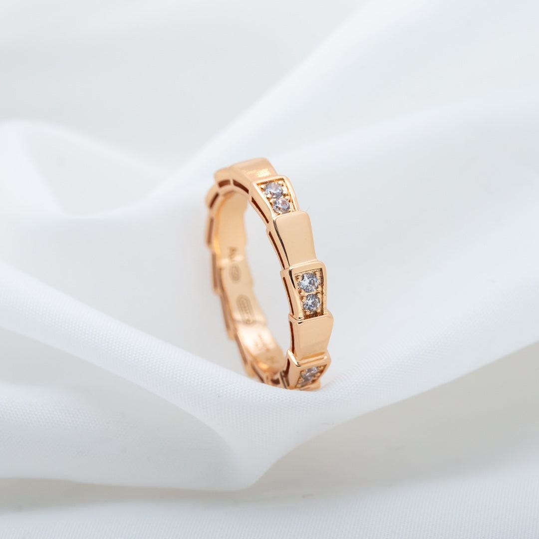 [Charm Aries Jewelry]SERPENTI RING PINK GOLD  3MM
