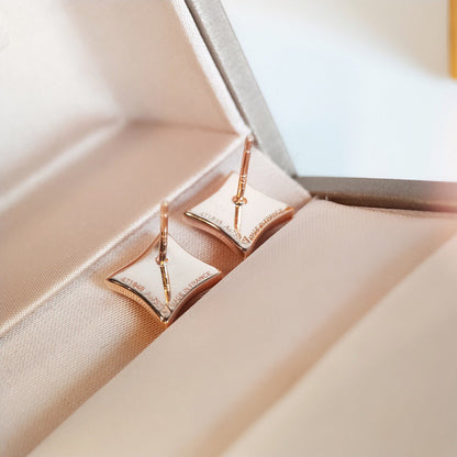 [Charm Aries Jewelry]STAR MOP PINK GOLD EARRINGS