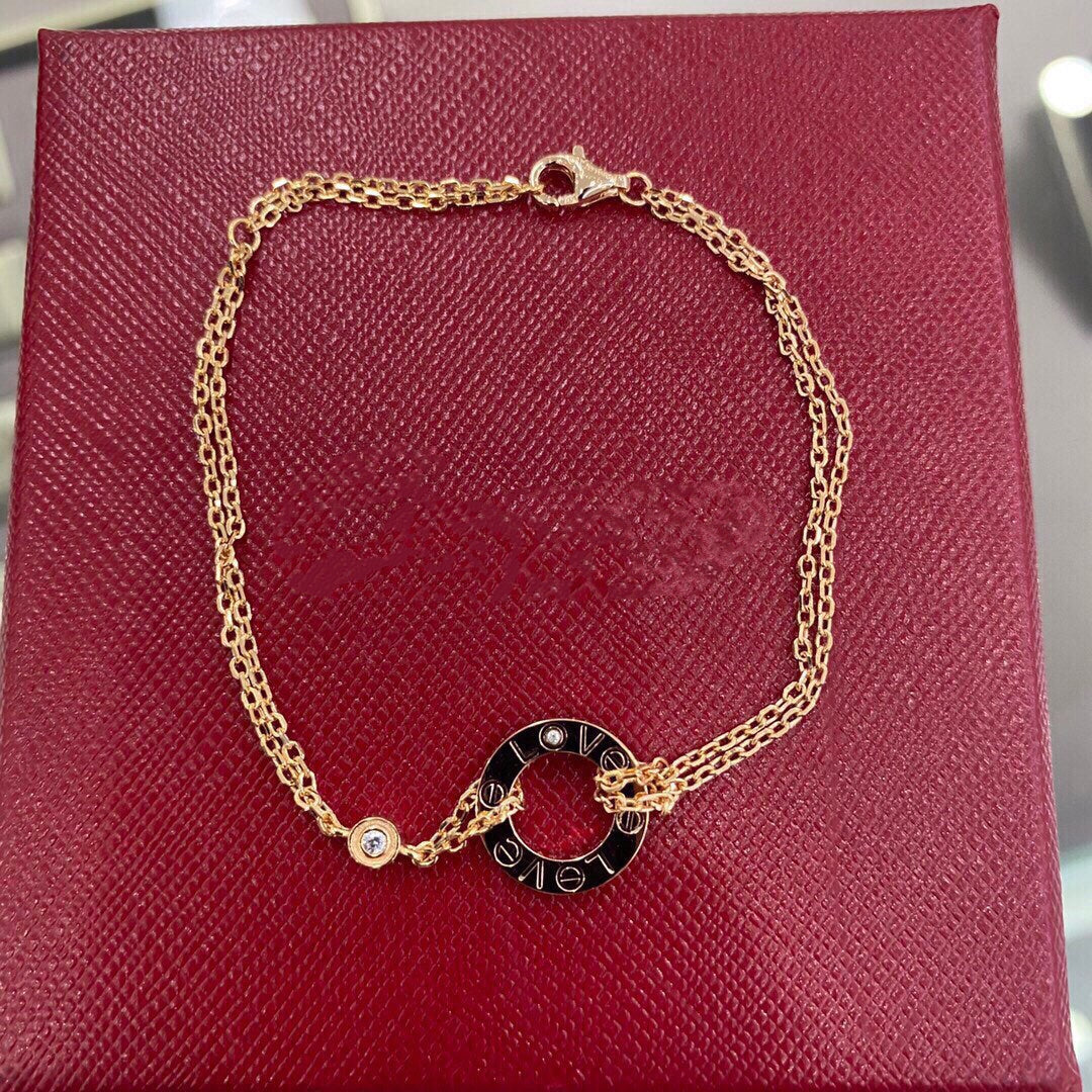 [Charm Aries Jewelry]LOVE BRACELET 2 DIAMOND
