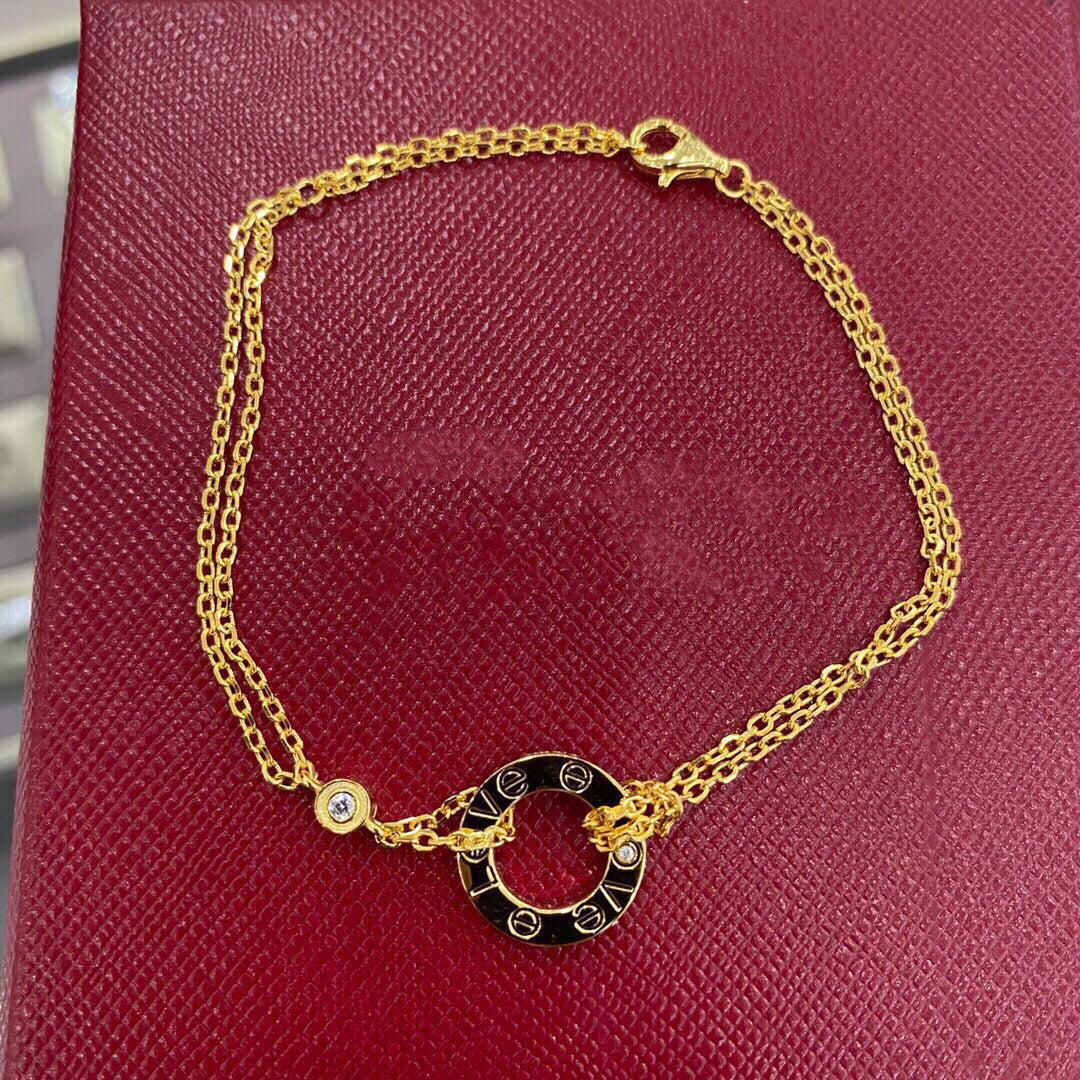 [Charm Aries Jewelry]LOVE BRACELET 2 DIAMOND
