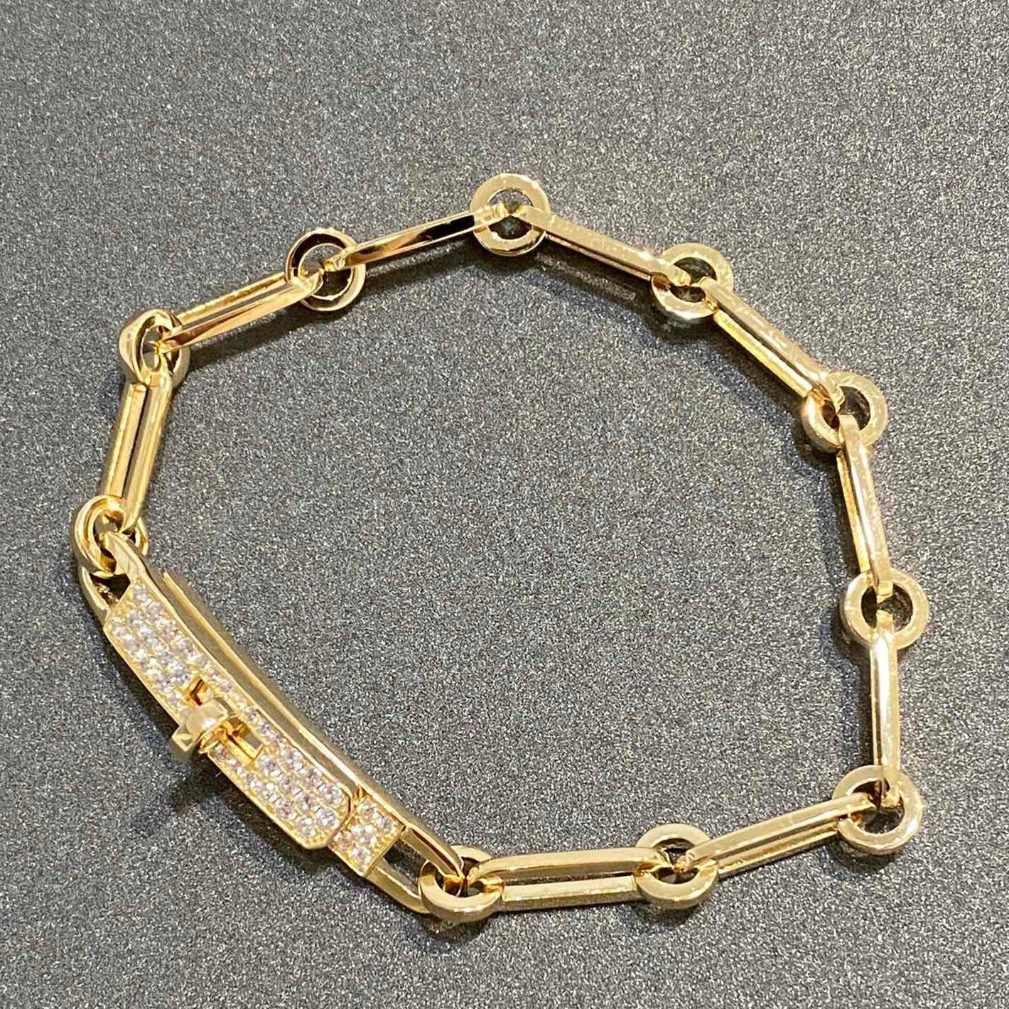 [Charm Aries Jewelry]CHAINE BRACELET SMALL MODEL DIAMOND