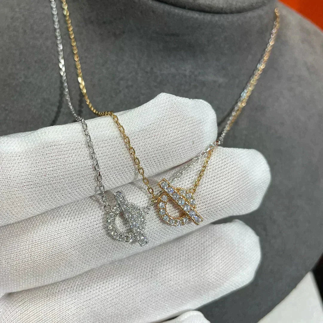 [Charm Aries Jewelry]ECHAPEE NECKLACE DIAMOND