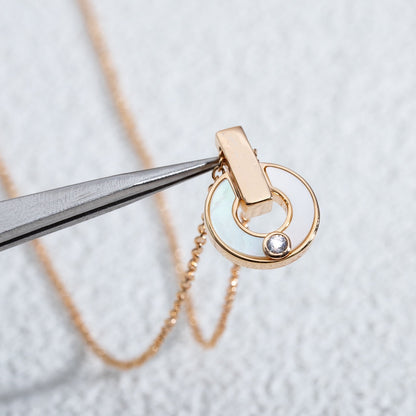 [Charm Aries Jewelry]GARI NECKLACE PINK GOLD MOP