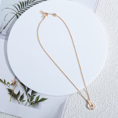 [Charm Aries Jewelry]GARI NECKLACE PINK GOLD MOP
