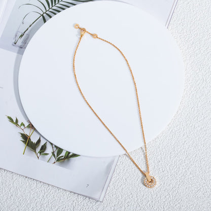 [Charm Aries Jewelry]GARI NECKLACE PINK GOLD DIAMOND
