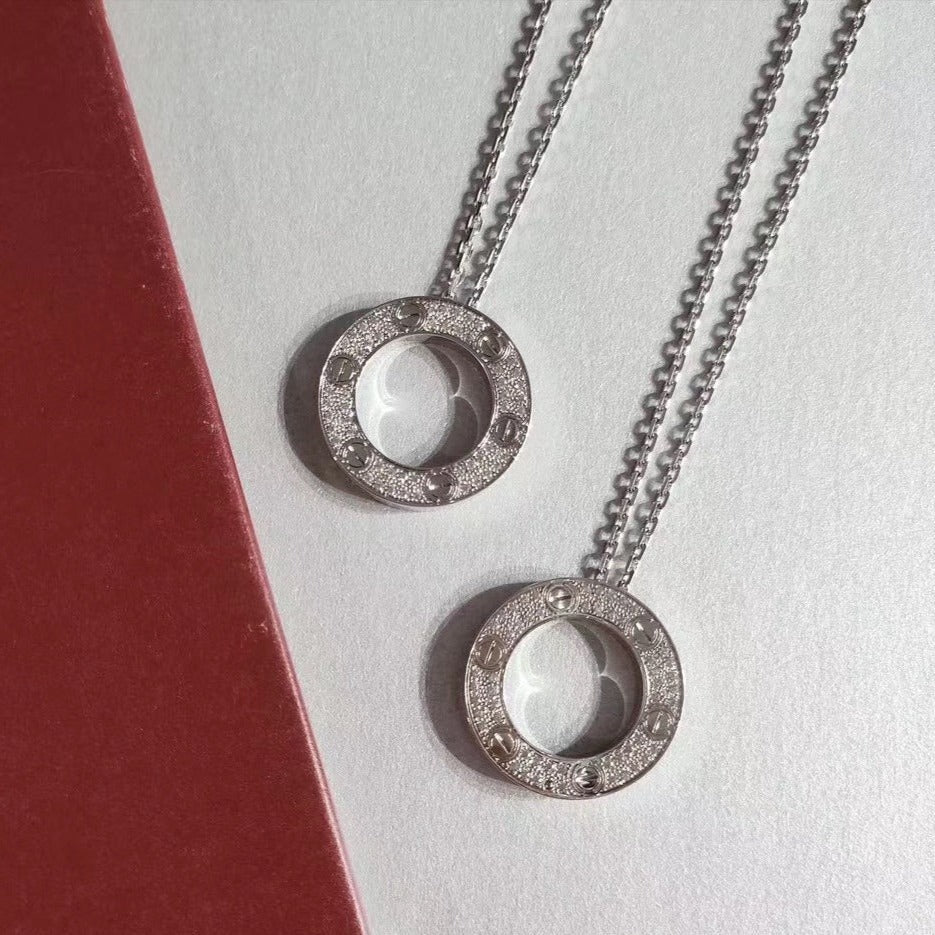 [Charm Aries Jewelry]LOVE NECKLACE ADJUSTABLE SILVER