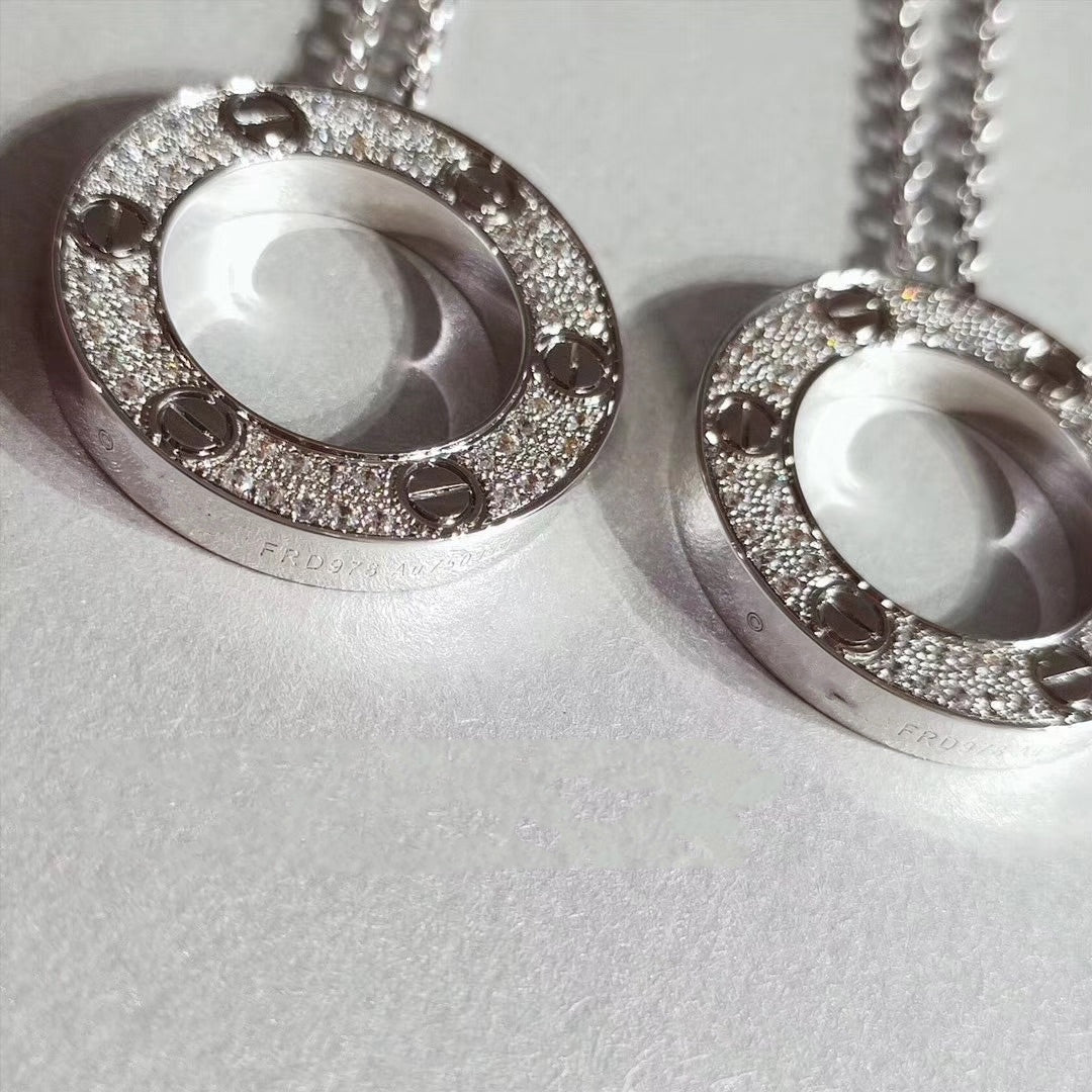 [Charm Aries Jewelry]LOVE NECKLACE ADJUSTABLE SILVER