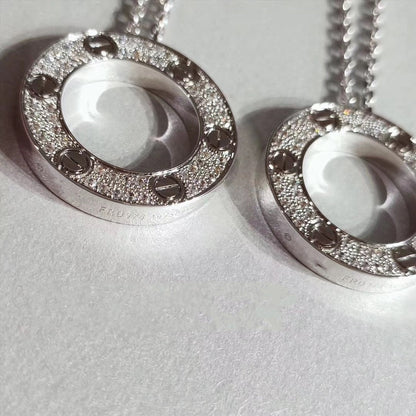 [Charm Aries Jewelry]LOVE NECKLACE ADJUSTABLE SILVER