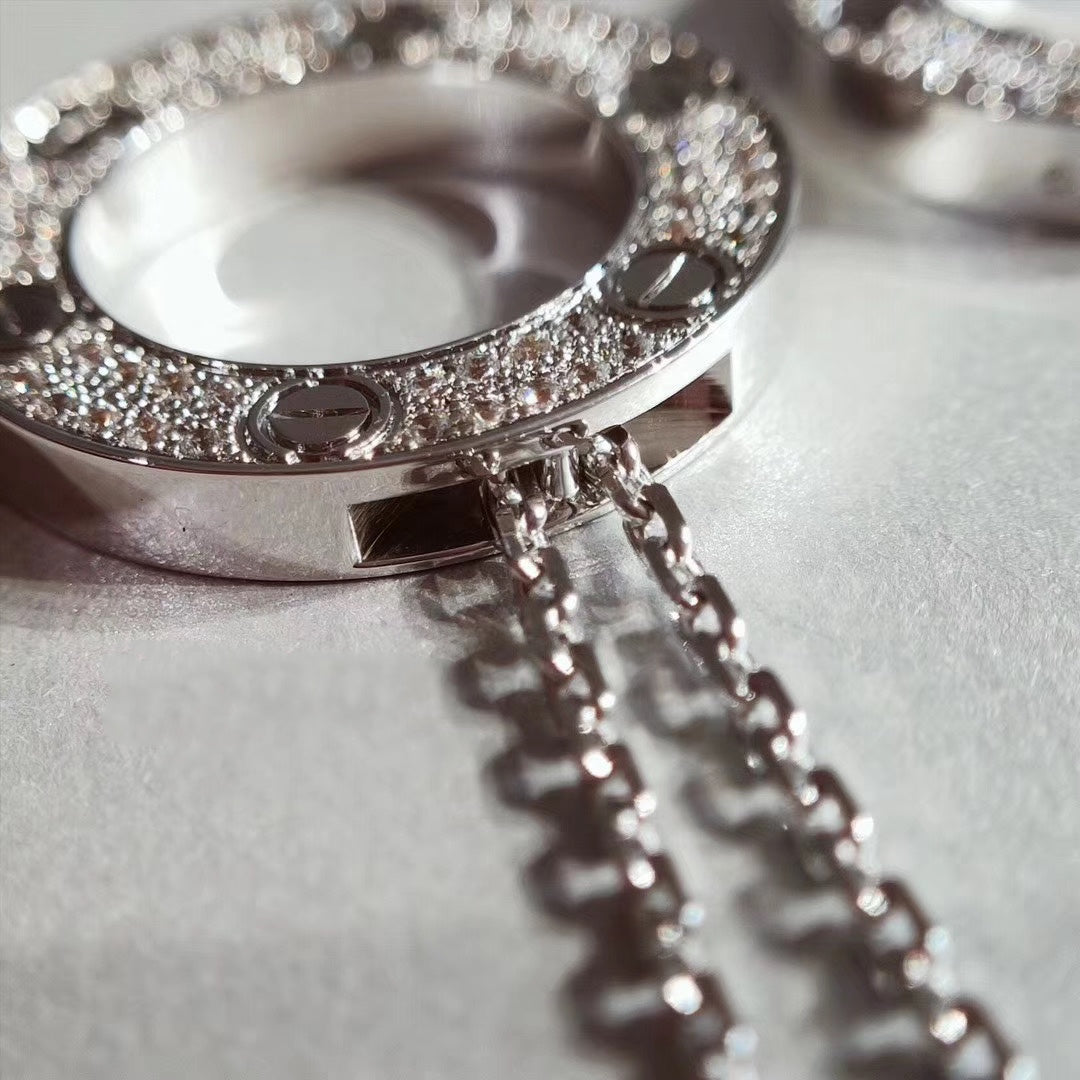 [Charm Aries Jewelry]LOVE NECKLACE ADJUSTABLE SILVER