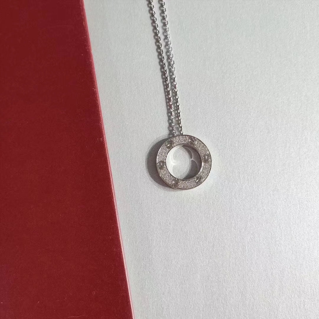 [Charm Aries Jewelry]LOVE NECKLACE ADJUSTABLE SILVER