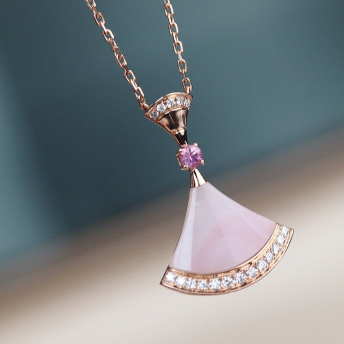 [Charm Aries Jewelry]DREAM NECKLACE PINK MOP DIAMOND