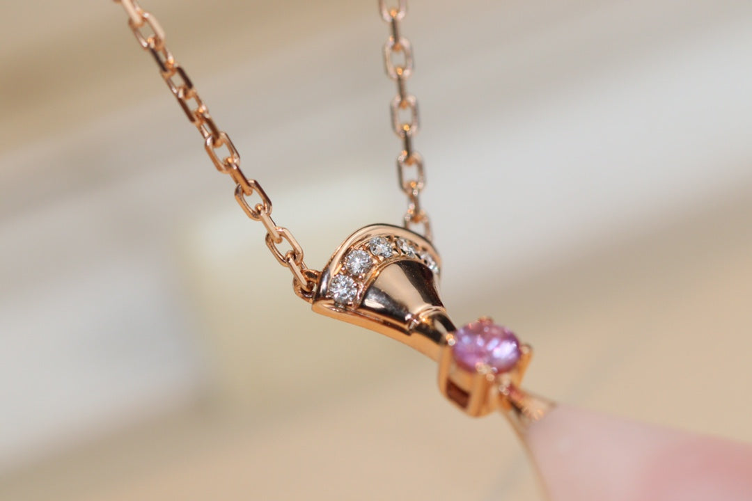 [Charm Aries Jewelry]DREAM NECKLACE PINK MOP DIAMOND