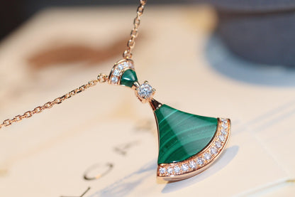 [Charm Aries Jewelry]DREAM NECKLACE MALACHITE DIAMOND