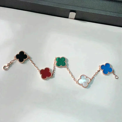 [Charm Aries Jewelry]CLOVER 5 MOTIFS MULTICOLOR  BRACELET