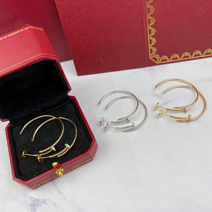 [Charm Aries Jewelry]JUSTE EARRINGS FULL DIAMONDS 1.8MM