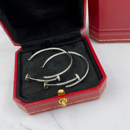 [Charm Aries Jewelry]JUSTE EARRINGS FULL DIAMONDS 1.8MM