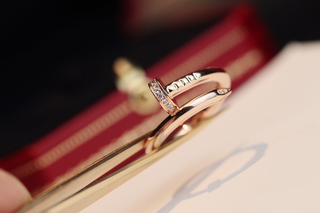 [Charm Aries Jewelry]JUSTE RING 2.65MM PINK GOLD DIAMOND