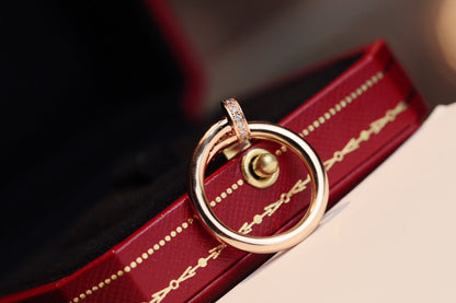 [Charm Aries Jewelry]JUSTE RING 2.65MM PINK GOLD DIAMOND