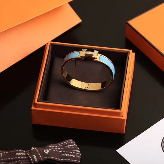 [Charm Aries Jewelry]H CLOUD BLUE BRACELET GOLD DIAMOND