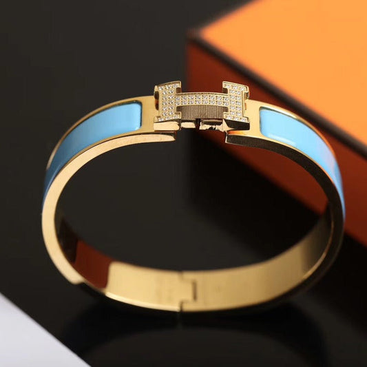 [Charm Aries Jewelry]H CLOUD BLUE BRACELET GOLD DIAMOND