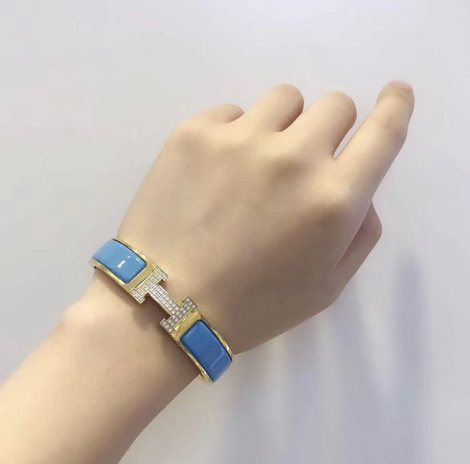 [Charm Aries Jewelry]H CLOUD BLUE BRACELET GOLD DIAMOND