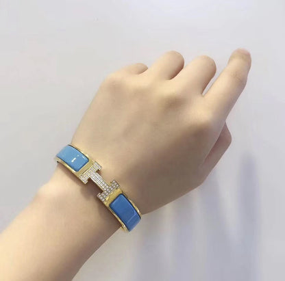 [Charm Aries Jewelry]H CLOUD BLUE BRACELET GOLD DIAMOND