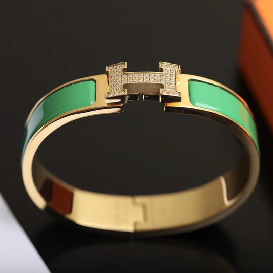 [Charm Aries Jewelry]H BRACELET GOLD DIAMOND