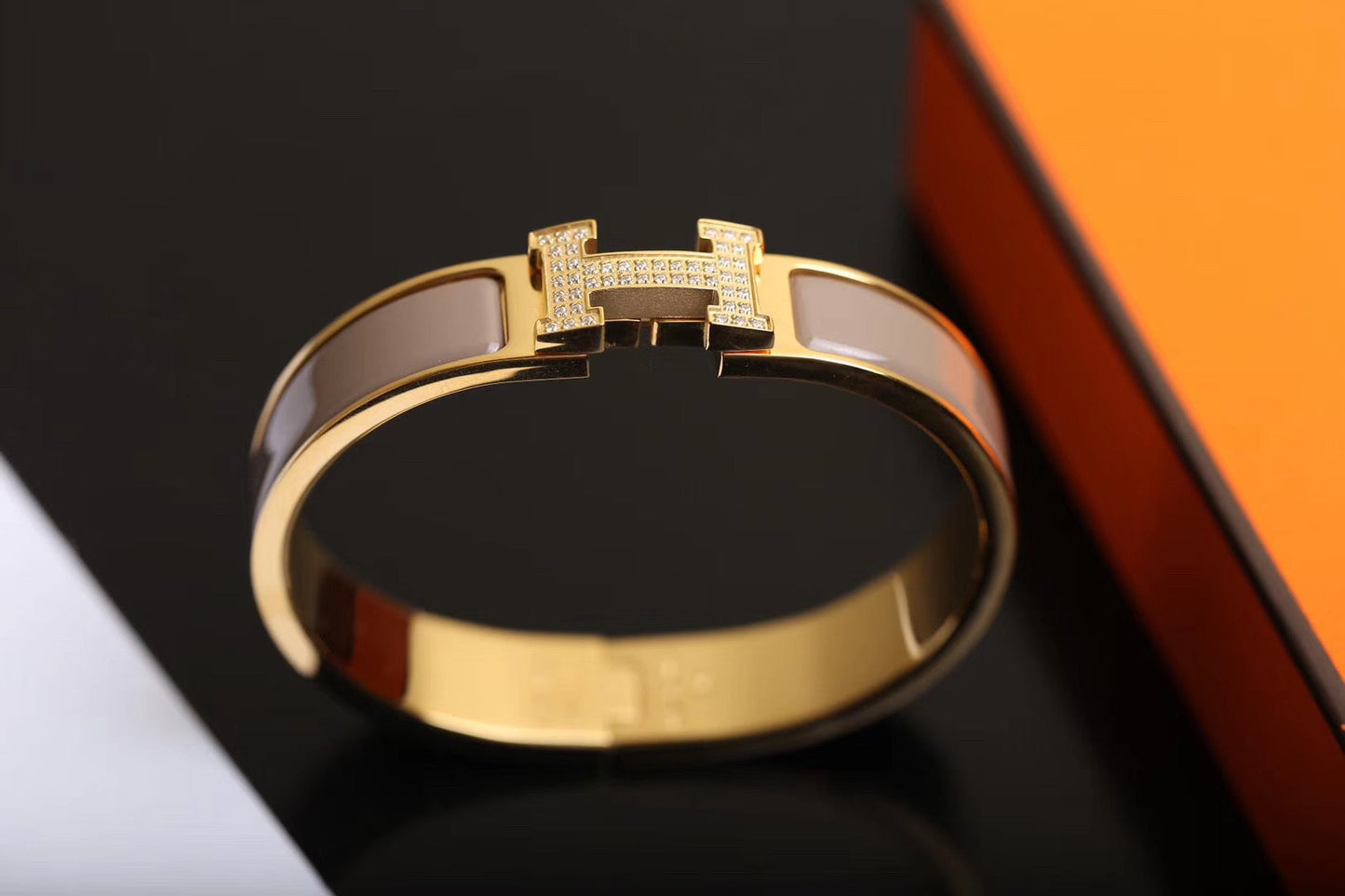 [Charm Aries Jewelry]H BRACELET GOLD DIAMOND