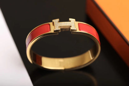 [Charm Aries Jewelry]H BRACELET GOLD DIAMOND