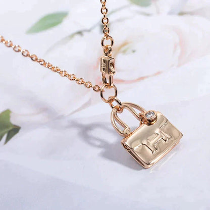 [Charm Aries Jewelry]AMULETTE PEDANT ROSE GOLD NECKLACE