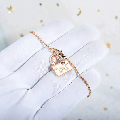 [Charm Aries Jewelry]AMULETTE PEDANT ROSE GOLD NECKLACE