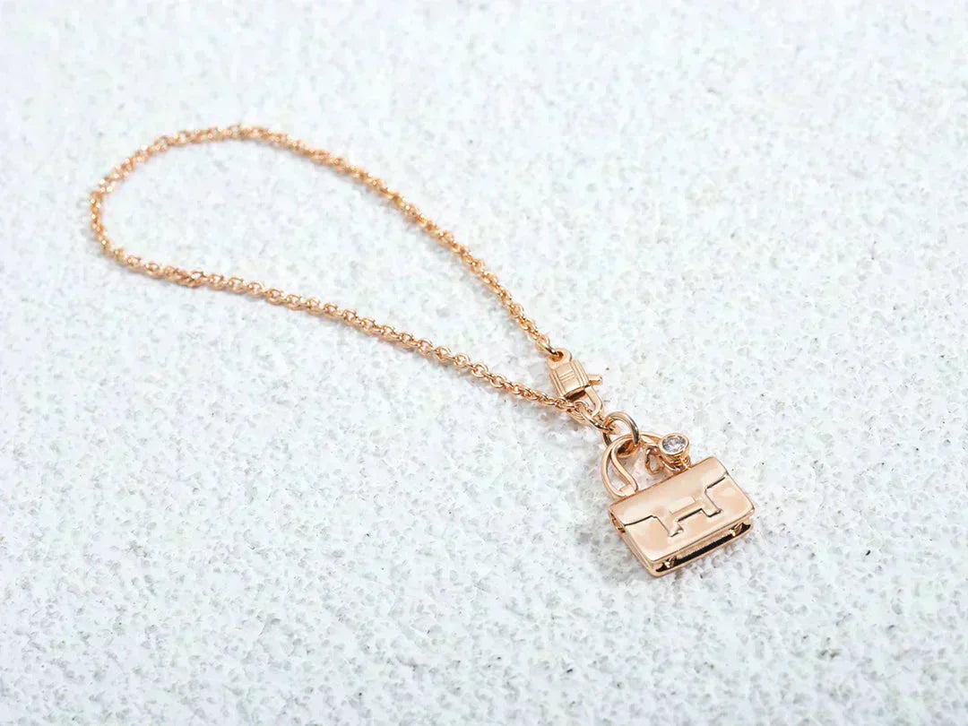 [Charm Aries Jewelry]AMULETTE PEDANT ROSE GOLD NECKLACE