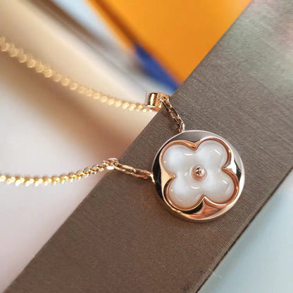 [Charm Aries Jewelry]SUN MOP GOLD 1 DIAMOND NECKLACE