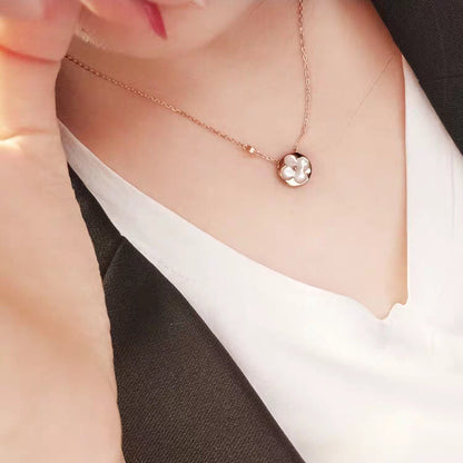 [Charm Aries Jewelry]SUN MOP GOLD 1 DIAMOND NECKLACE