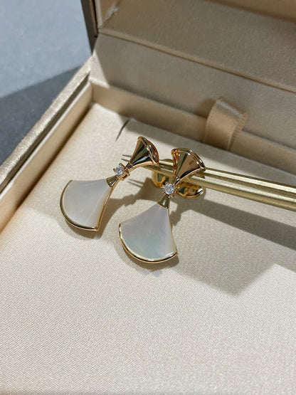 [Charm Aries Jewelry]DREAM MOP 1 DIAMOND EARRINGS
