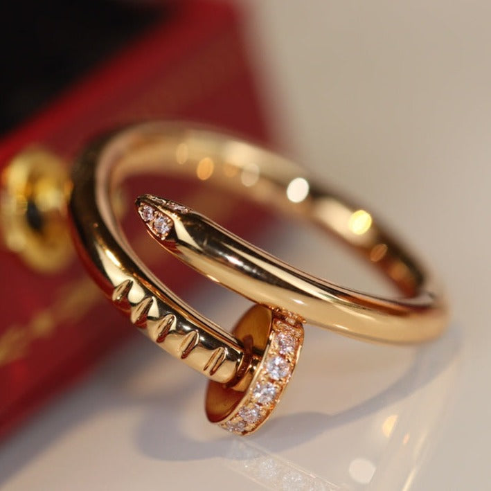[Charm Aries Jewelry]JUSTE RING 2.65MM GOLD DIAMOND