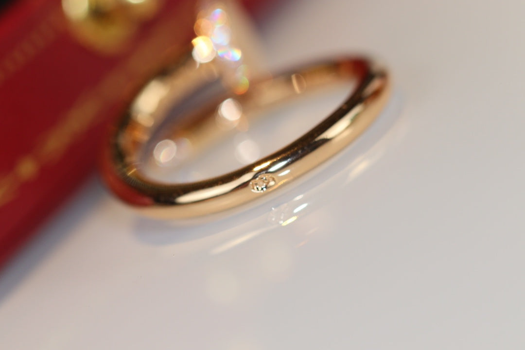 [Charm Aries Jewelry]JUSTE RING 2.65MM GOLD DIAMOND