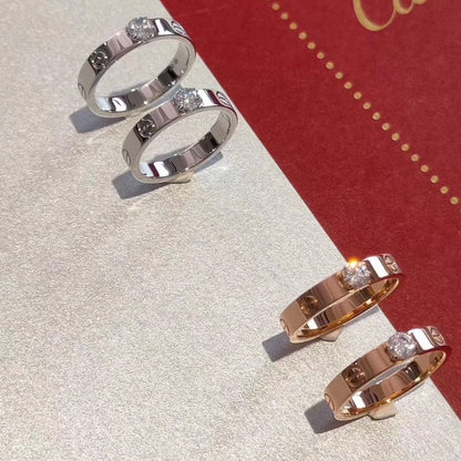 [Charm Aries Jewelry]LOVE RING 3.6MM 1 BIG DIAMOND