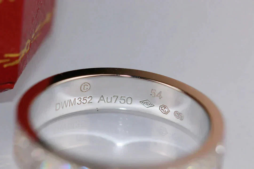[Charm Aries Jewelry]LOVE RING 3.6MM DIAMOND PAVED