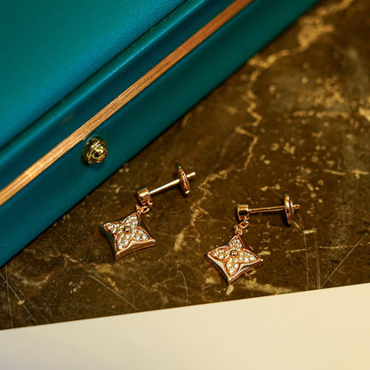 [Charm Aries Jewelry]STAR DIAMONDS EARRINGS GOLD