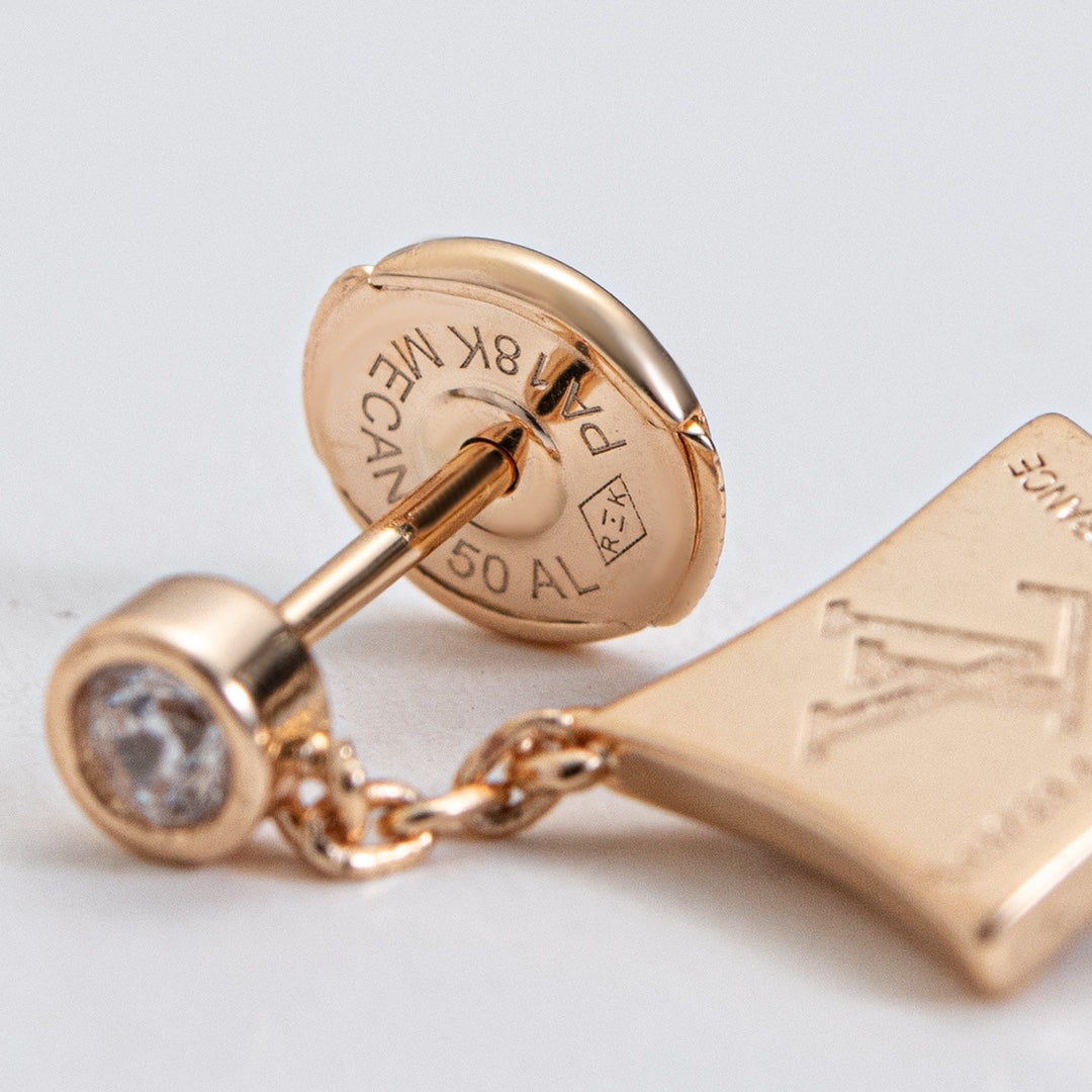 [Charm Aries Jewelry]STAR DIAMONDS EARRINGS GOLD
