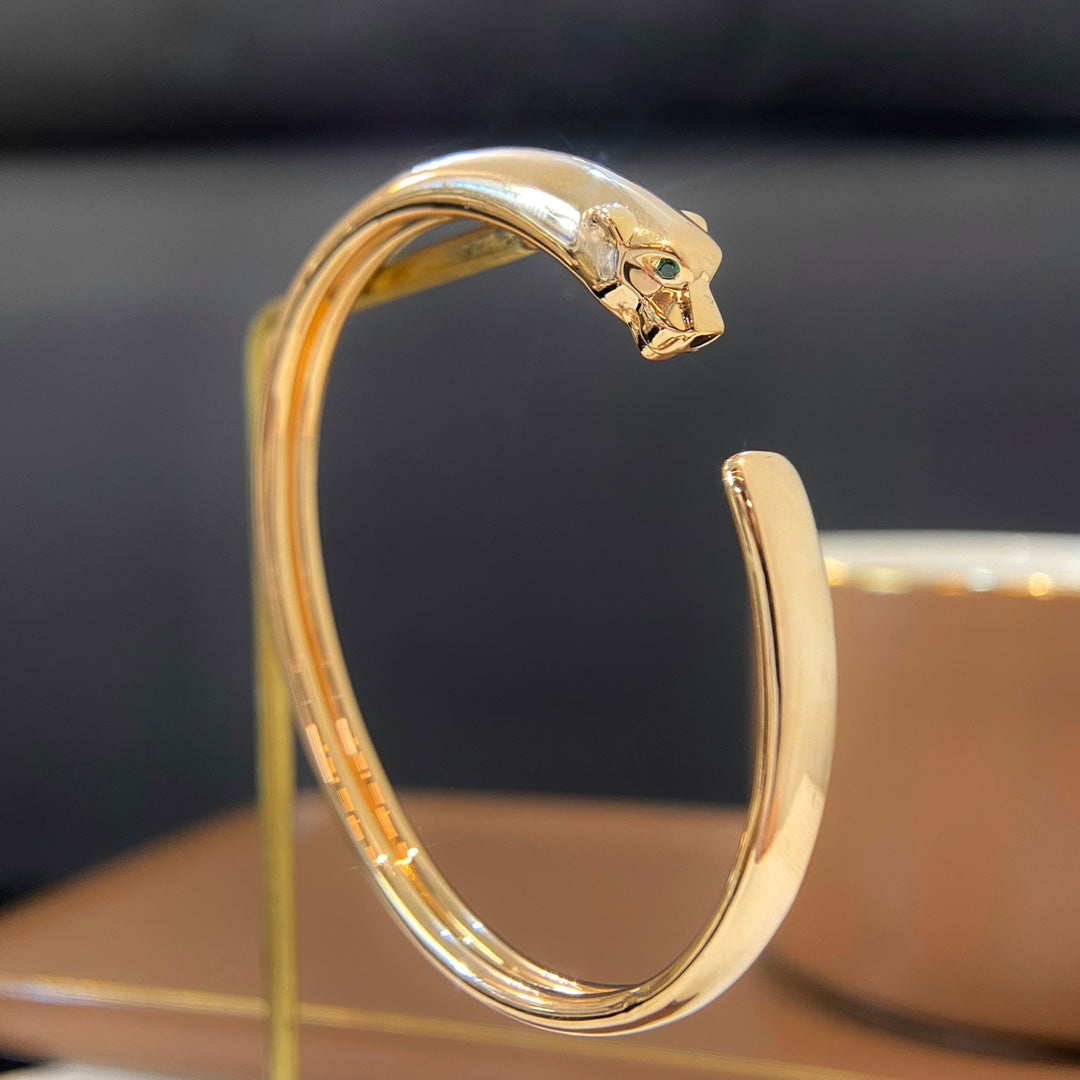 [Charm Aries Jewelry]PANTHERE GOLD OPEN BRACELET