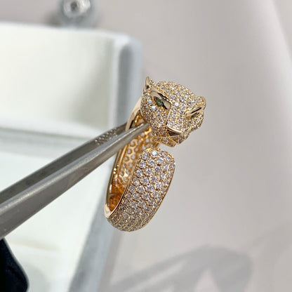 [Charm Aries Jewelry]PANTHERE PINK GOLD DIAMOND RING