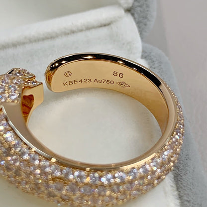 [Charm Aries Jewelry]PANTHERE PINK GOLD DIAMOND RING
